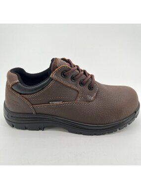 Avenger Foreman Oxford Mens Size 8.5 Brown Black Composite Toe Safety Work Shoes